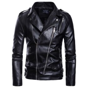 Multi-zip leather jacket jacket