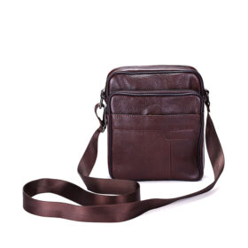 Leather embossed leather zipper bag Shoulder Satchel Bag bag factory wholesale business man